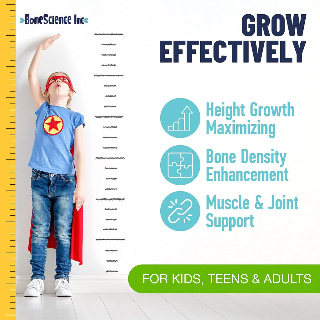 Height Growth Maximizer - Suplemento de Crecimiento Óseo para Adolescentes y Jóvenes - Pack de 2 (60 comprimidos cada uno)