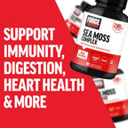 Force Factor Irish Sea Moss Capsules con Bardana y Fucus, 90 Cápsulas