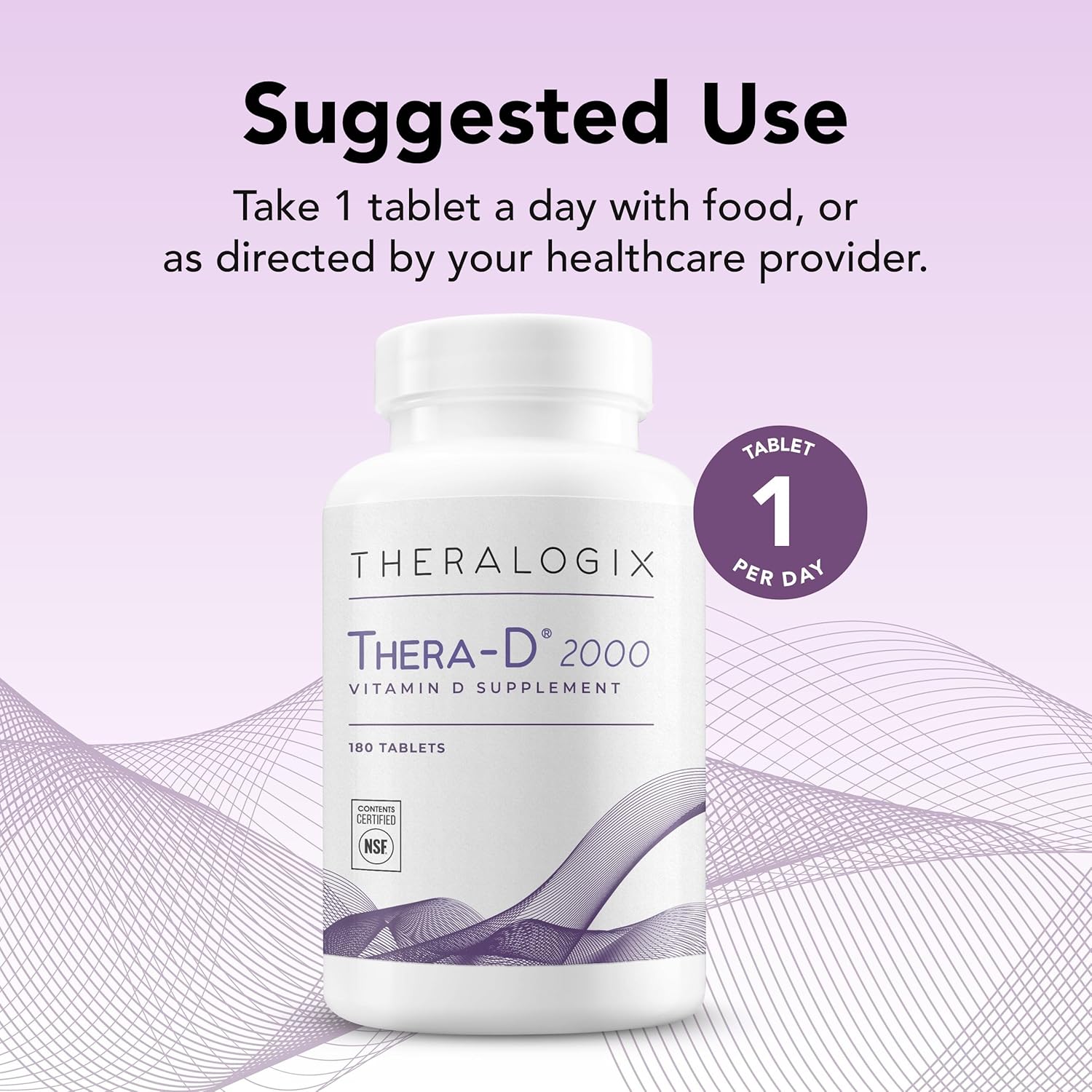 Theralogix Thera-D 2000 - 2000 IU (50 mcg) Vitamina D3 - 180 Comprimidos