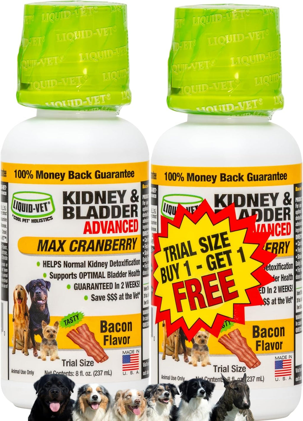LIQUID-VET Fórmula Líquida para Perros con Arándano y D-Manosa - Apoyo Renal y Vesical