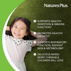NaturesPlus Animal Parade Probiotic - 30 Comprimidos Masticables - Suplemento de Probióticos para Niños - Sabor a Frutos del Bosque - Vegano, Sin Gluten
