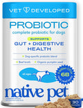 Native Pet Probióticos para Perros - Polvo Probiótico Digestivo, 30 Dosis