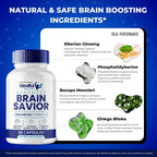 Brain Savior - Suplemento para Memoria y Concentración (2 Pack)
