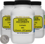 Sodium Ascorbato [C6H7NaO6] 99% USP Grado Alimentario en Polvo 113g