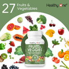 Fruits & Veggies Formula - 27 Frutas y Verduras Enteras Ecológicas - 60 Cápsulas (30 Días)