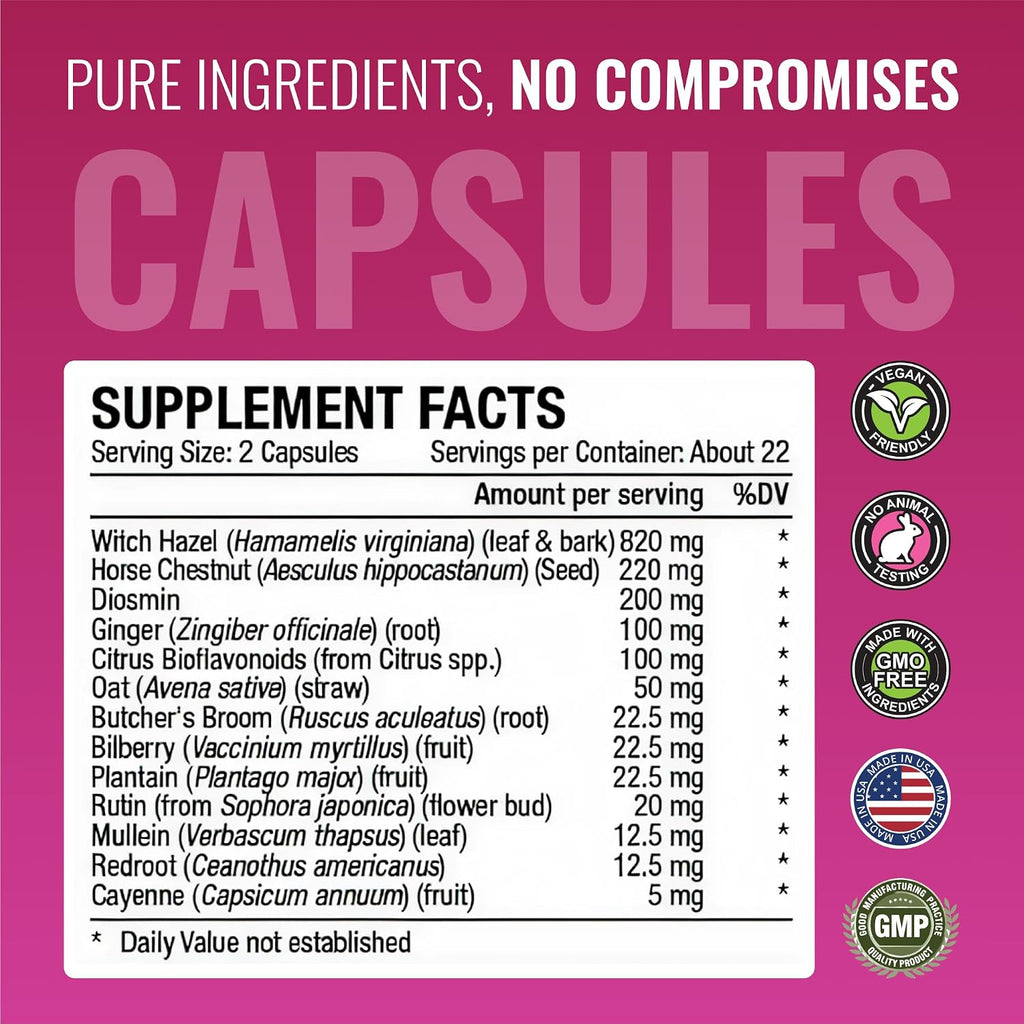 Approved Science Varicosil – Suplemento de apoyo para varices – 45 cápsulas + 1 crema (60 ml) – Vegano