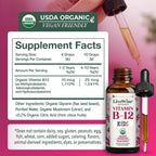 Live Wise Naturals Gotas de Vitamina B12 para Niños - 5mcg por 2 gotas - Vegano, Sin Gluten, No GMO