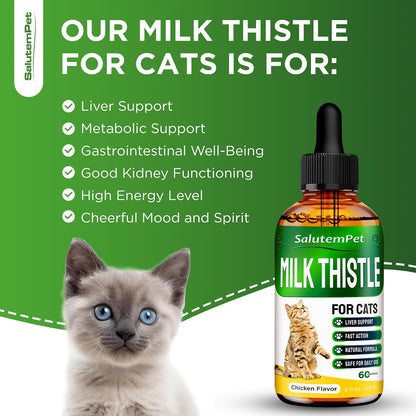 SalutemPet Cat Kidney Support - Cardo – Sin OGM, colorantes artificiales ni componentes sintéticos – Image 2