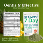 Atlantic Naturals Sea Moss 7 Day Detox - Depuración Natural de Hígado, Vesícula y Riñones - Sabor Piña (397g)