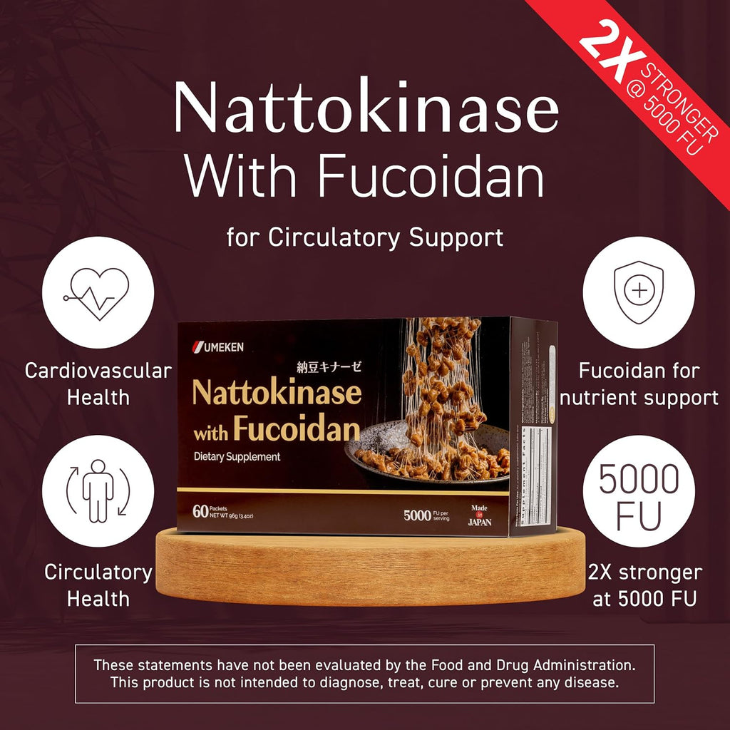 Umeken Nattokinase Plus Fucoidan - 60 Sobres