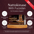 Umeken Nattokinase Plus Fucoidan - 5000 FU, 120 Cápsulas (2 Envases de 60)