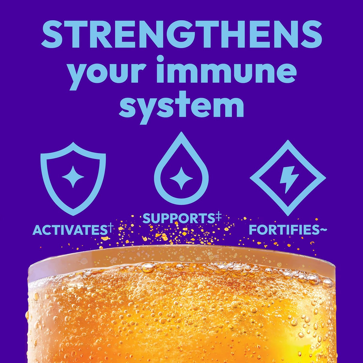 Emergen-C Immune+ Triple Action Polvo de Apoyo Inmunológico, BetaVia®, 1000mg de Vitamina C, Vitaminas B, Vitamina D y – Image 2