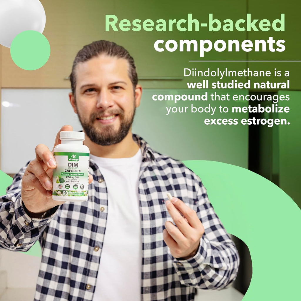 DIM 200mg con Bioperina – Apoyo hormonal y salud de la piel (2 meses)