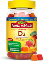 Nature Made Vitamina D3 5000 UI Gominolas Extra Strength, 150 Gominolas