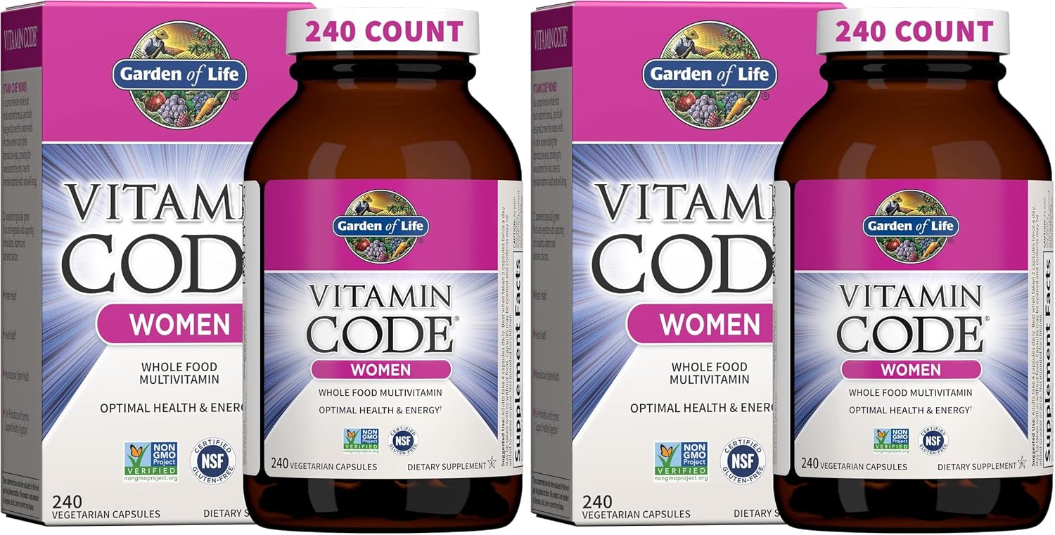 Garden of Life Vitamin Code Multivitamínico para Mujeres con Hierro y Folato, 120 Cápsulas