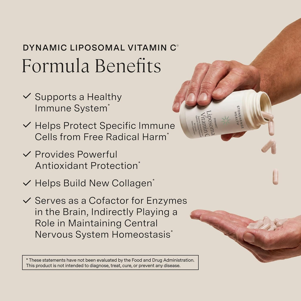 Stonehenge Health Dynamic Liposomal Vitamin C 1500mg, 90 Cápsulas