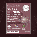 Rawleigh Sharp Thinking - 60 Cápsulas, Suplemento para el Cerebro con Nootrópicos, DMAE, Fosfatidilserina y Vitaminas