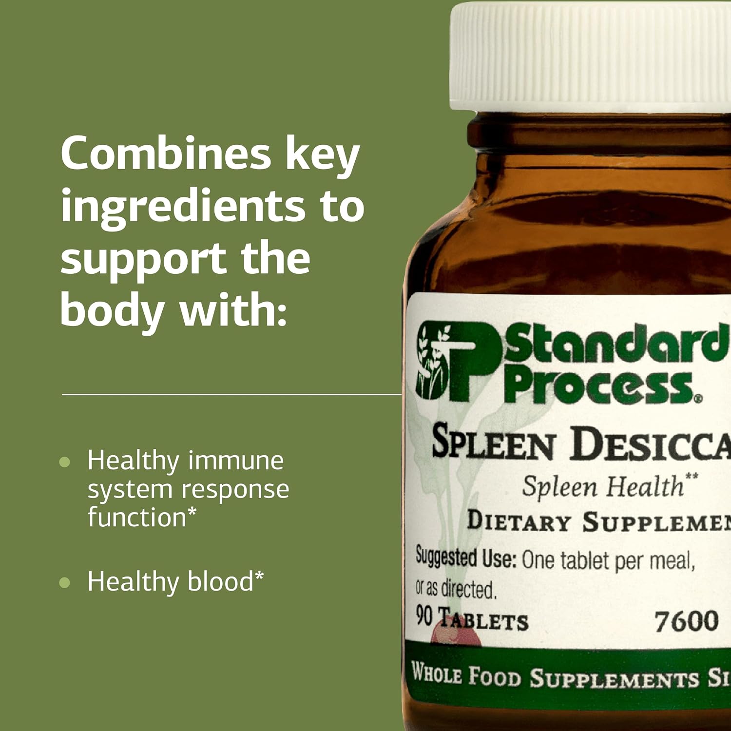 Spleen Desiccado de Standard Process - Complemento Alimenticio a Base de Bazo - 90 Comprimidos
