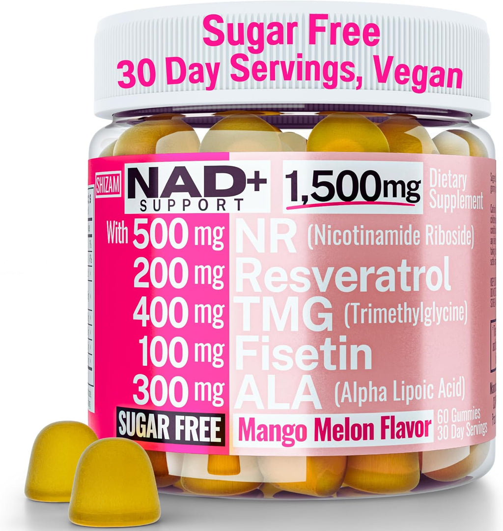 Gominolas NAD+ 1500mg Sin Azúcar - Complejo 5 en 1 (NR, Resveratrol, Fisetin, TMG, ALA)