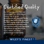 Wiley's Finest Aceite de Pescado Wild Alaskan Peak DHA - 900 mg EPA y DHA - 180 Perlas (90 Dosis)