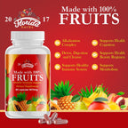 Suplemento de Frutas y Verduras - 90 Cápsulas de Fruta y 90 Cápsulas de Verdura - Vitaminas Naturales, Sin Soja, Vegano - 180 Cápsulas