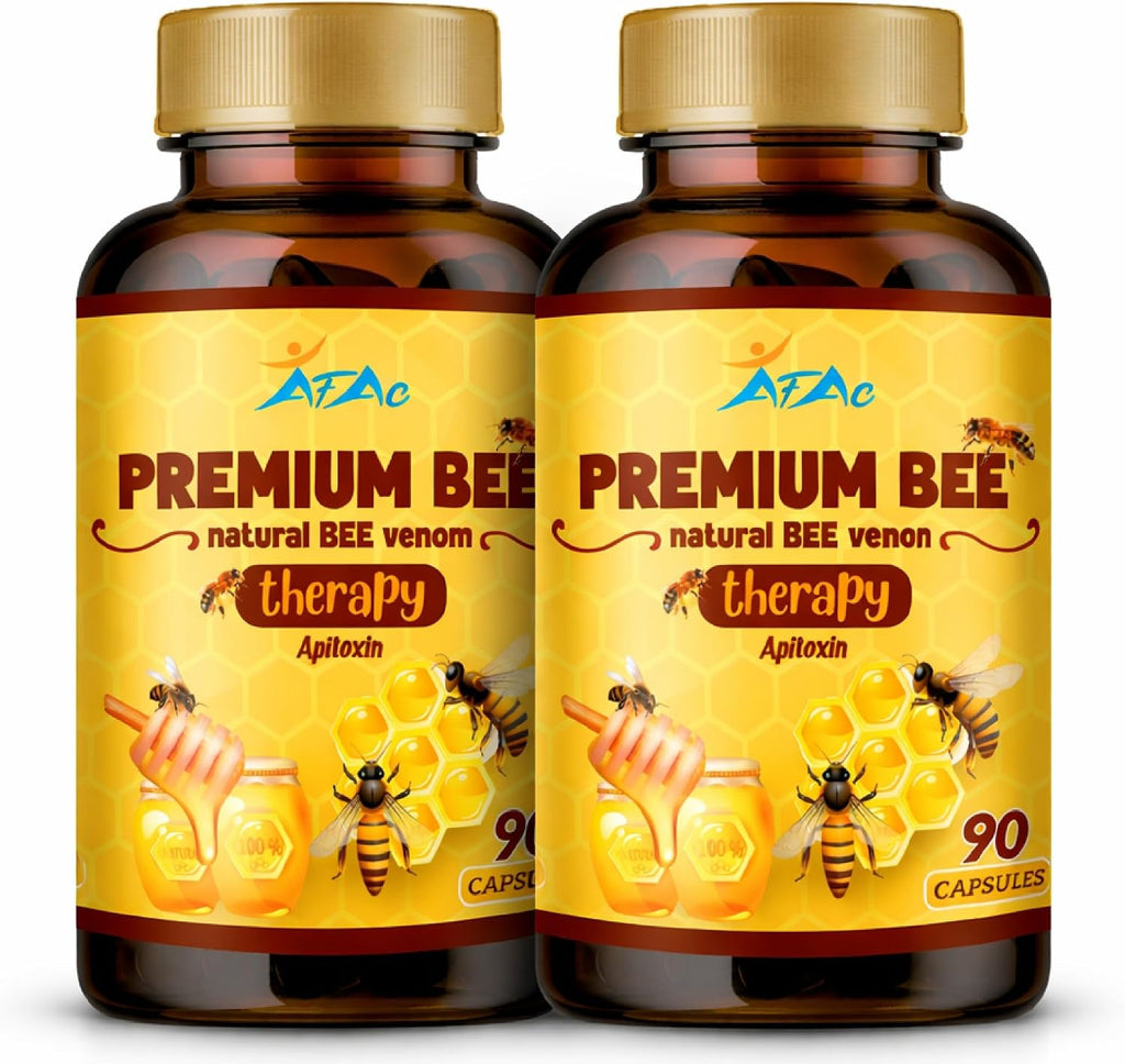 VITAMISAN Premium Natural Bee Venom with Glucosamine Sulfate, 90 Cápsulas