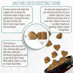 Strawfield Pets Multivitamínico Senior con Probióticos y Cardo Mariano para Perros, Sabor a Bacon, 120 Masticables Blandos