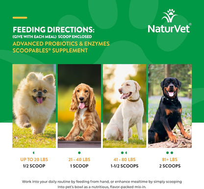 NaturVet Scoopables Probióticos Avanzados para Perros - Probióticos Masticables y Enzimas Digestivas - Sabor a Bacon Ahumado – Image 7