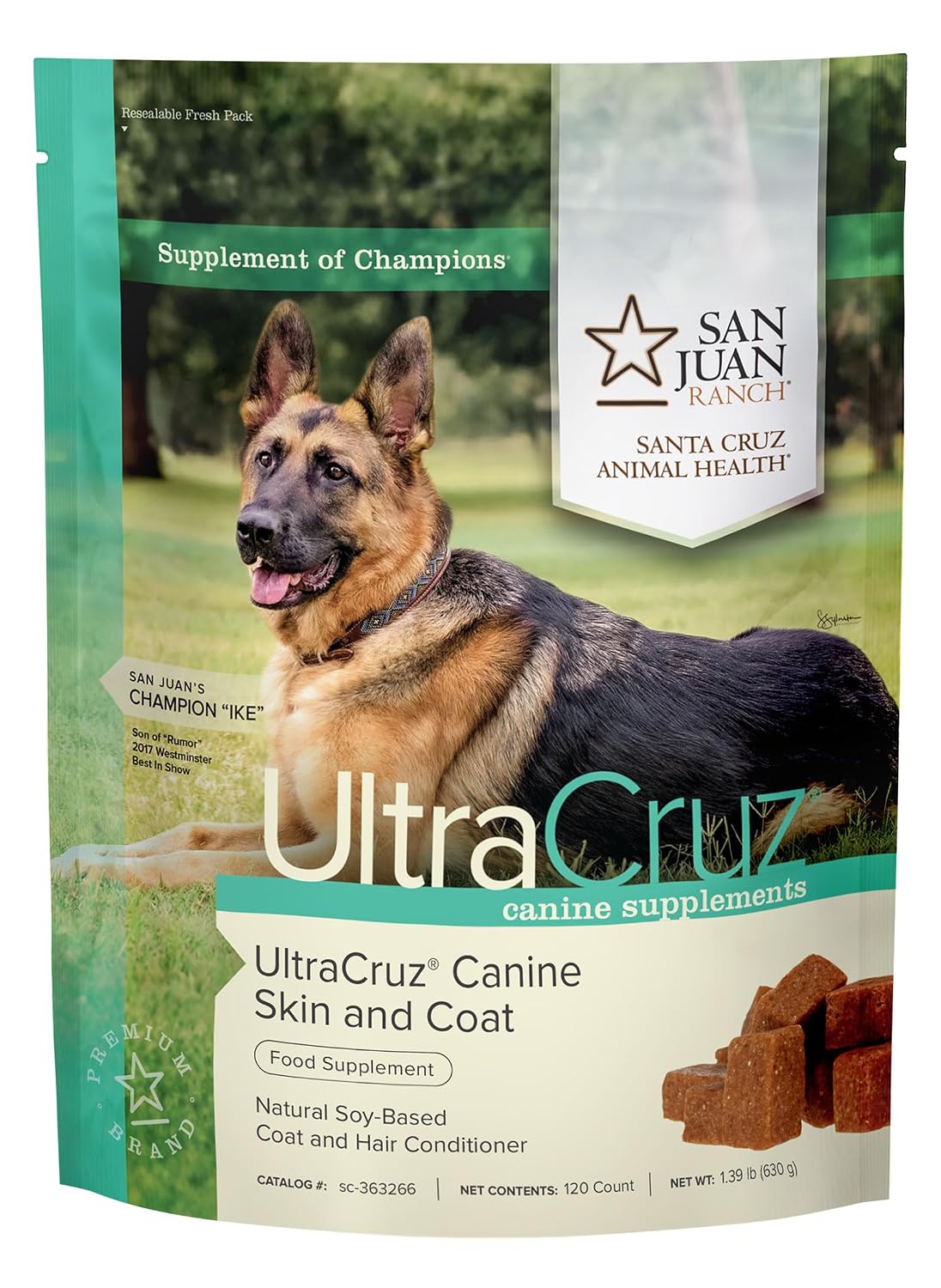 UltraCruz® Piel y Pelaje Canino, 120 unidades