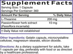 Bronson L-Teanina 200mg (Doble Concentración) con Pasiflora - 360 Cápsulas