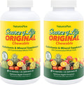 NaturesPlus Source of Life Adult's Chewable Multivitamínico, Manzana Canela - 90 Wafers (2 Paquetes)