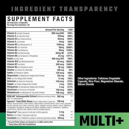 Axe & Sledge Multi Plus Multivitamin | 24 – Apoyo frente al estrés: La ashwagandha KSM-66 es un adaptógeno – Image 2