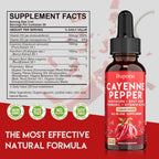 Buporai Gotas de Cayena, Extracto Líquido de Cayena para el Bienestar General, 60 ml, con Vitamina D3 K2 y Remolacha
