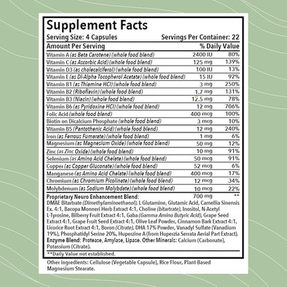 Optimal Health Systems Brain – Complejo Nootrópico Avanzado, 90 Cápsulas – Image 2