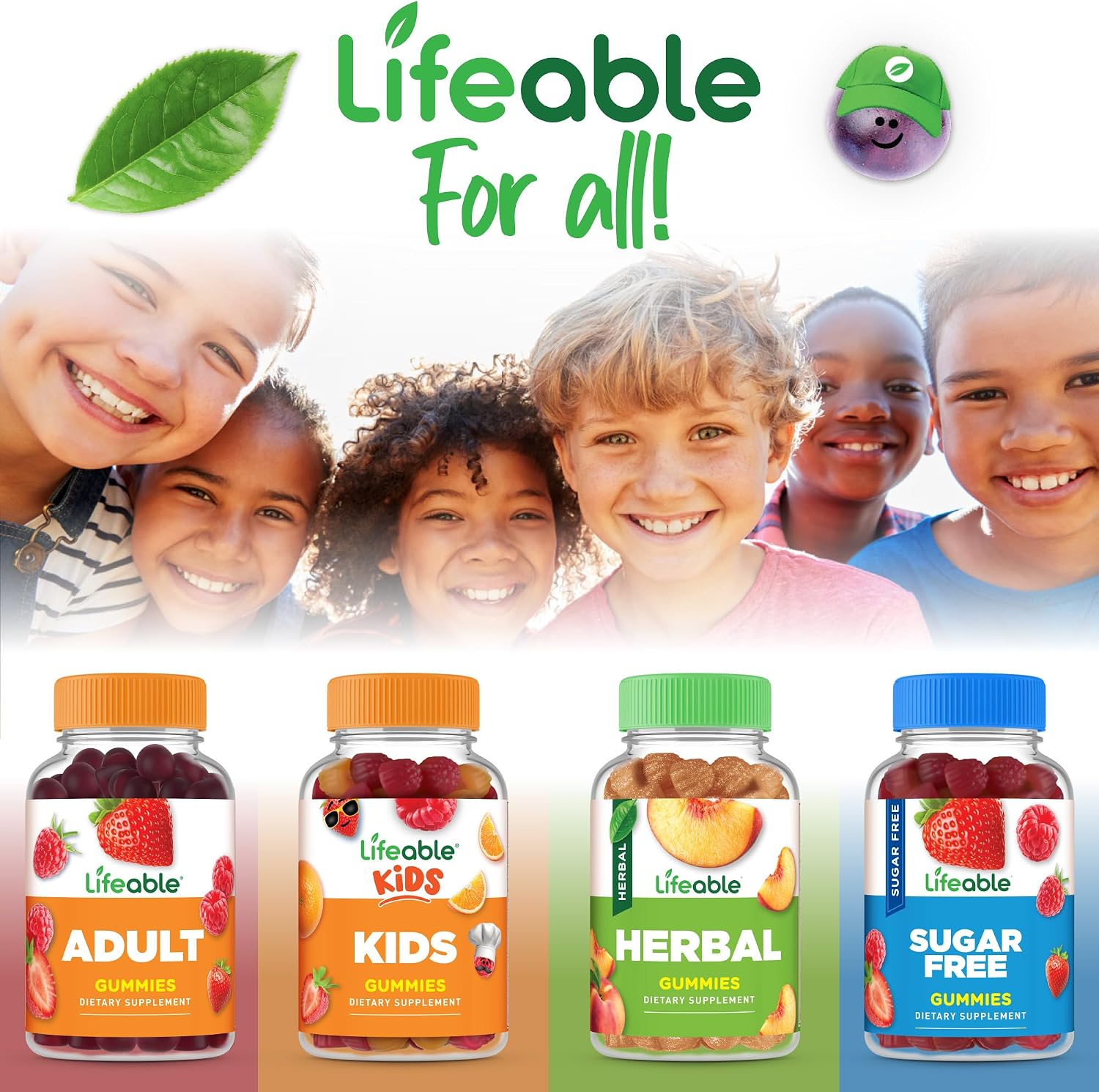 Lifeable Gomitas de Vitamina D3 para Niños | 1000 UI | Sabor Fresa | 90 Gomitas