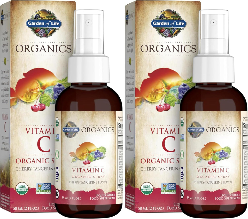 Garden of Life Organics Spray de Vitamina C con Amla Berry - Sabor Naranja Mandarina, 60 ml