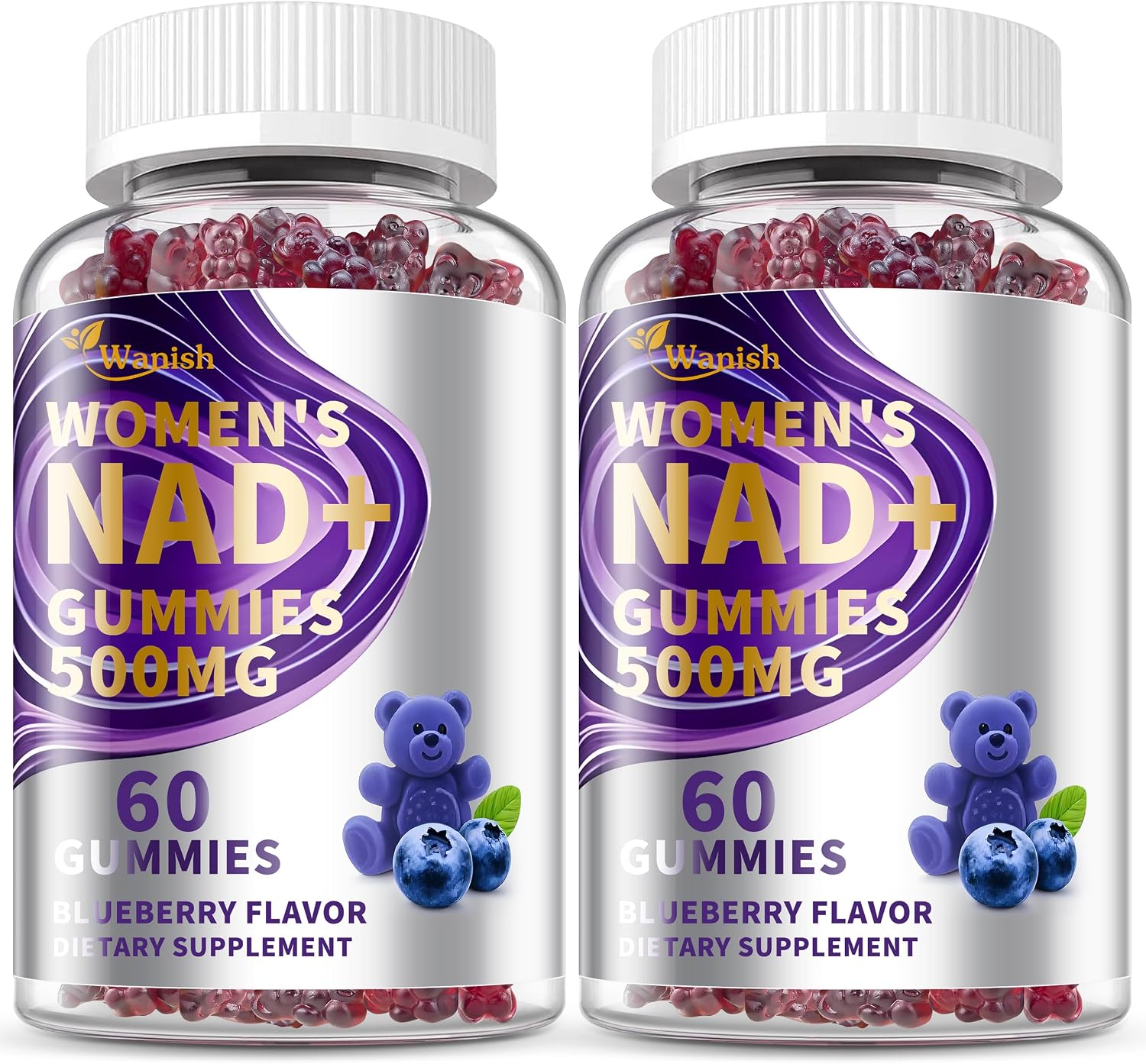 Wanish NAD Liposomal 500 mg – Nicotinamida para Mujeres, Vegano, Sin Azúcar