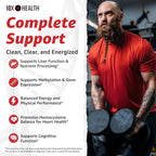 10X Health TMG - Suplemento de Trimetilglicina para Hígado, Corazón y Energía - 60 Cápsulas
