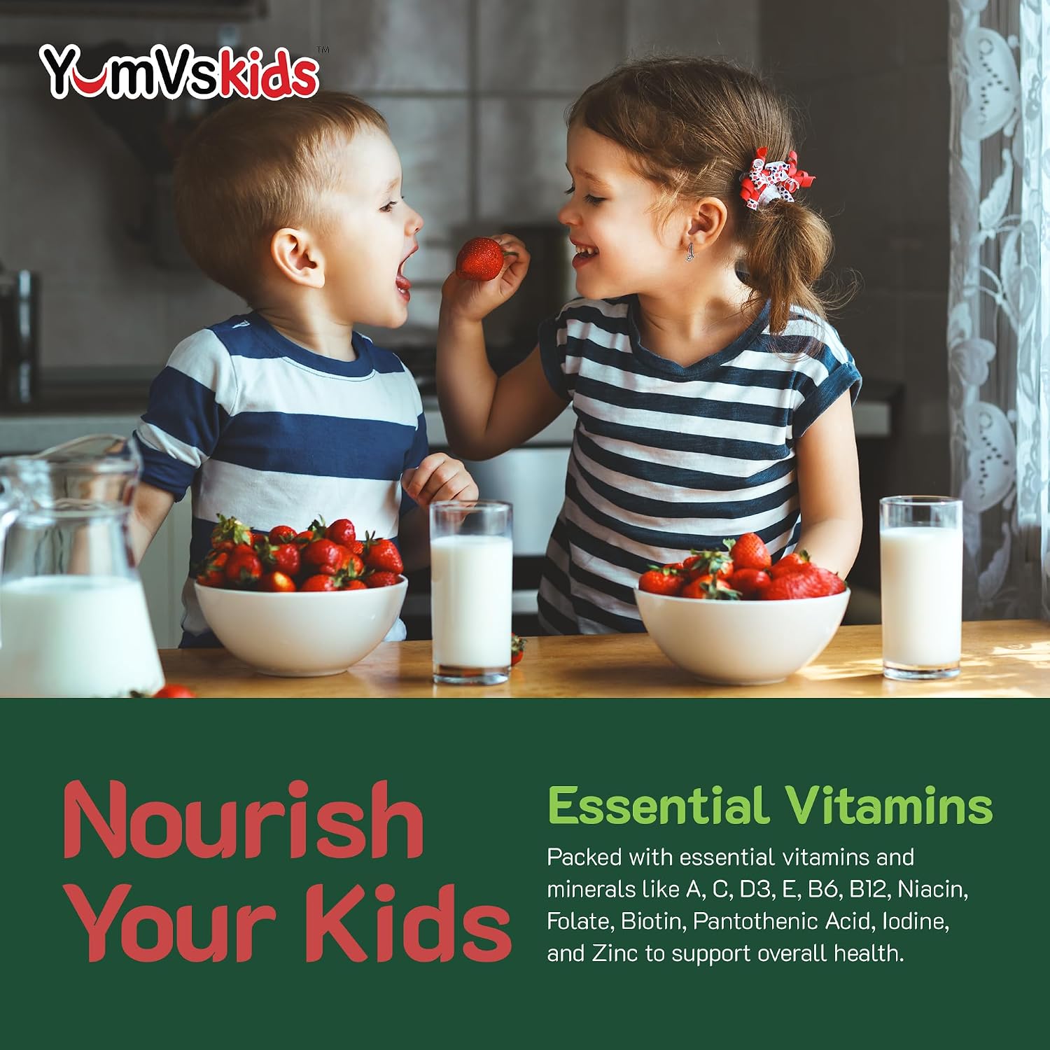 YumVs Gominolas Multivitamínicas para Niños - Sabor Fruta - 120 unidades
