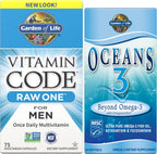 Garden of Life Vitamin Code RAW ONE Multivitamínico Diario para Hombres con Alimentos Integrales y Probióticos, 75 Cápsulas