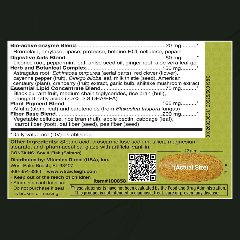 Rawleigh All-in-One Daily Nutrition Complex – Multivitamínico con Antioxidantes, Enzimas y CoQ10