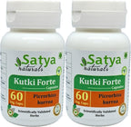 Satya Naturals Kutki Forte Cápsulas 500 mg - 60 Cápsulas Vegetales - Extracto de Kutki (Picrorhiza Kurroa) 10:1