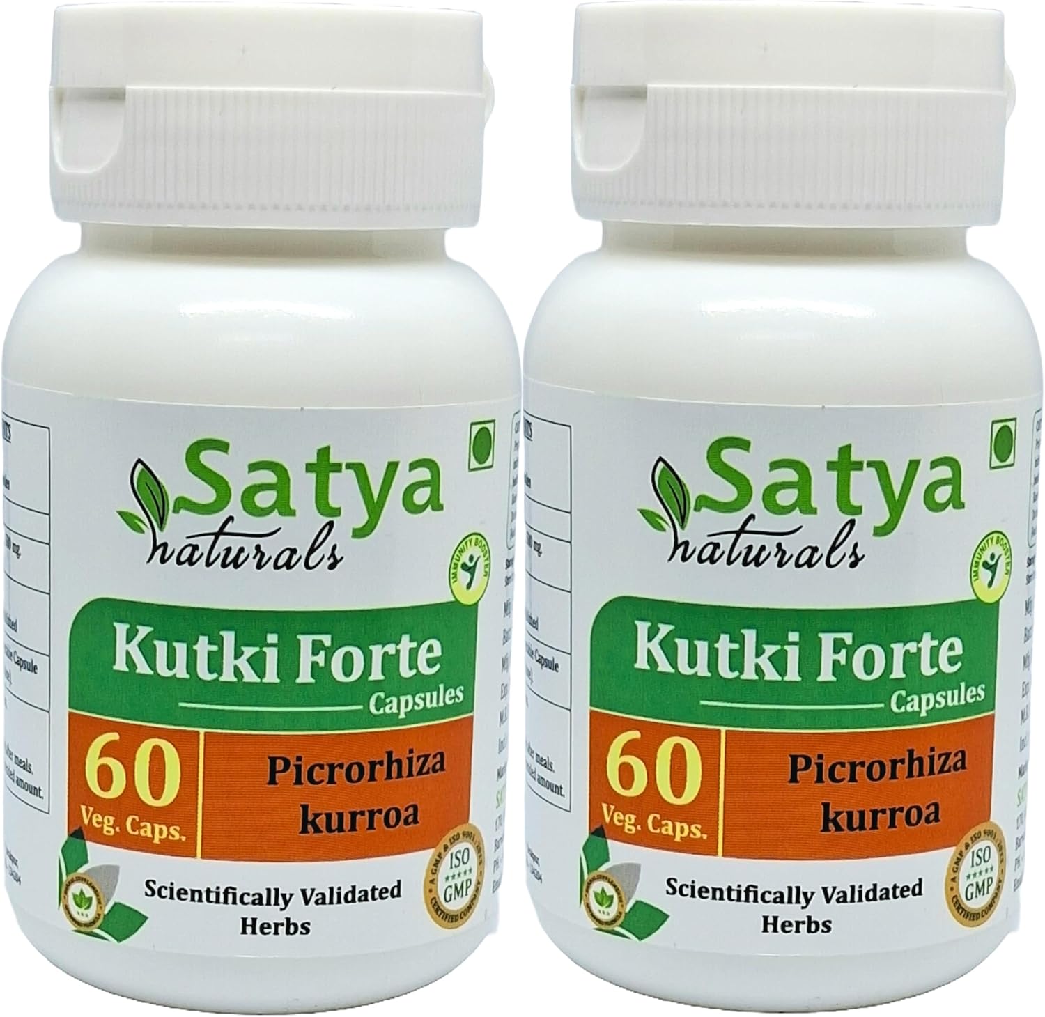 Satya Naturals Kutki Forte Cápsulas 500 mg - 60 Cápsulas Vegetales - Extracto de Kutki (Picrorhiza Kurroa) 10:1