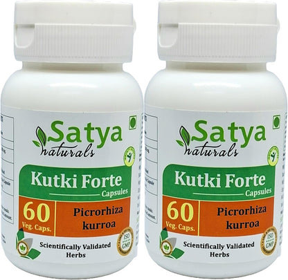 Kutki Forte 500 mg Cápsulas | Extracto de Picrorhiza Kurroa | Pack de 2 x 60 Cápsulas – Image 1
