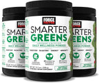 Force Factor Smarter Greens Polvo Diario de Bienestar 3-Pack para Apoyar Energía, Inmunidad y Digestión, Polvo de Superalimentos con Vitaminas, Minerales y Probióticos, Sin Sabor, 90 Servicios