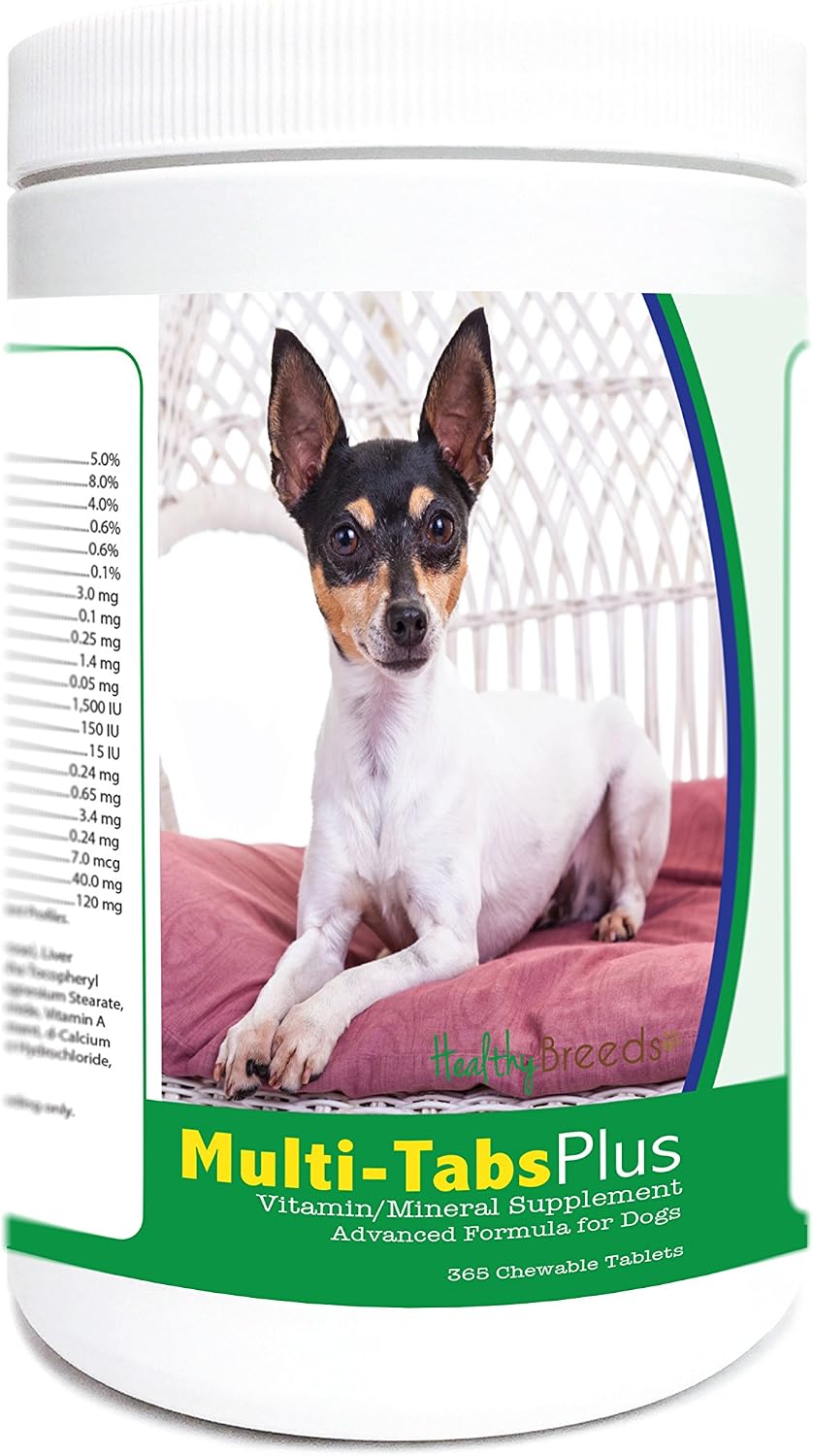 Healthy Breeds Toy Fox Terrier Multi-Tabs Plus Comprimidos Masticables Multivitamínicos 365 Unidades
