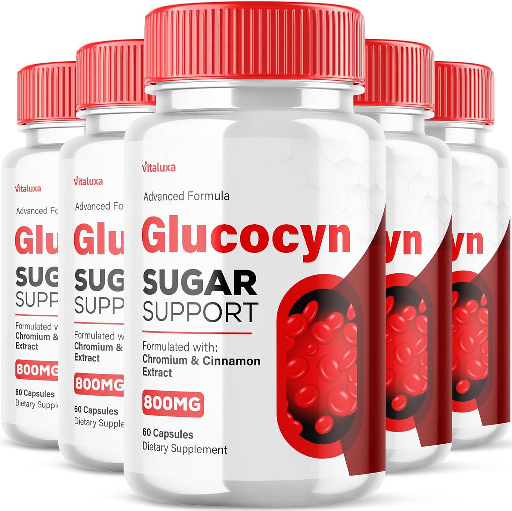 Vitaluxa Glucocyn Support Cápsulas – 5 Pack – 800 mg – 300 Cápsulas
