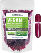 XPRS Nutra Cápsulas Vacías Veganas Tamaño 0 - 500 uds (Verde Bosque)