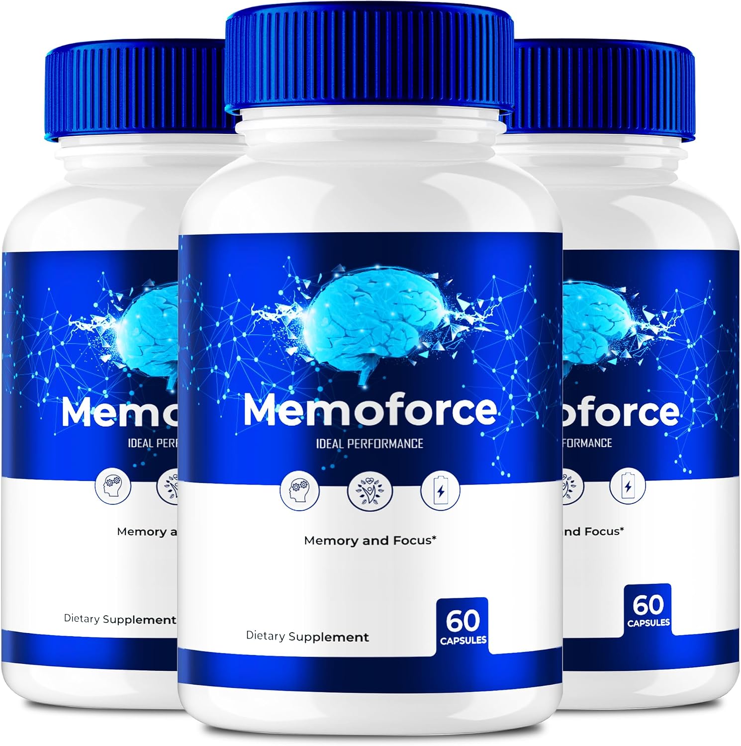 Memoforce Brain – Cápsulas Avanzadas para Memoria y Enfoque (3 Envases)
