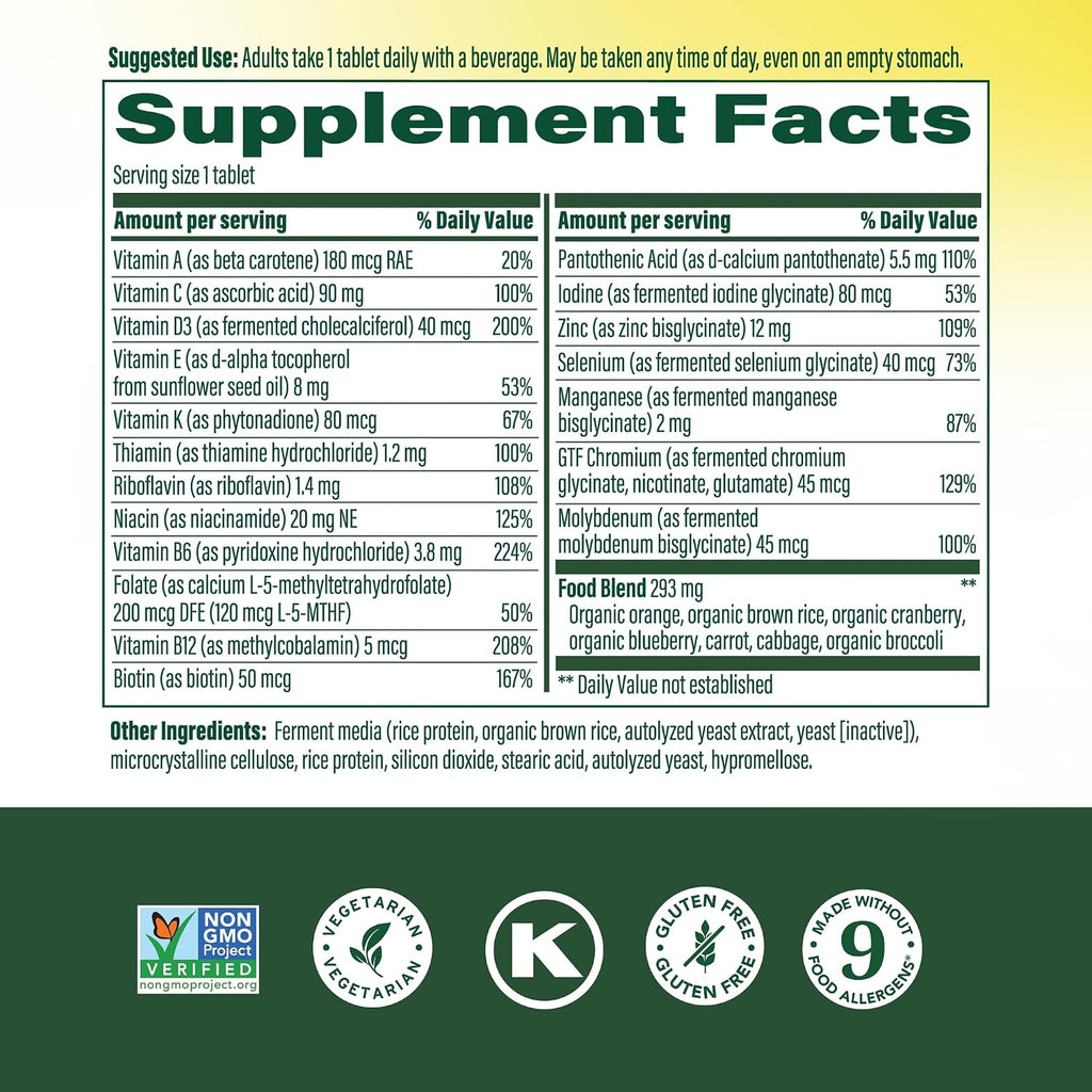 MegaFood Multivitamínico para Hombres 55+ - 60 Comprimidos